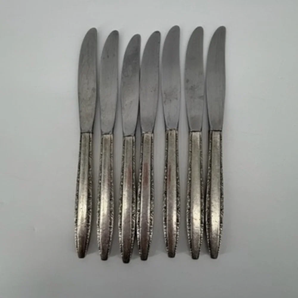 Towle 1968 Candleglow Stainless Flatware Set 27pc Textured MCM Mid-Century